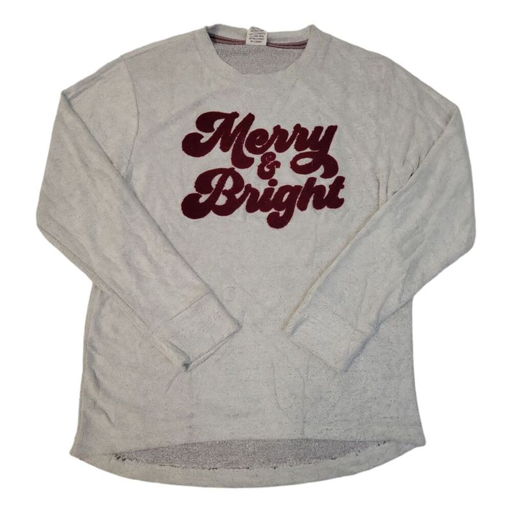 Heather Grey - Royce Women's Crew Neck Split Hemline Holiday Christmas Soft Cudd